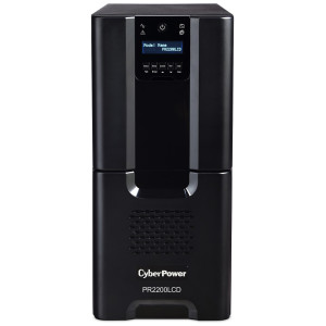 CyberPower PR2200LCD Full-size Tower UPS, UL Rated, Multi-function LCD panel, 8 NEMA 5-15R, 2 NEMA 5-20R